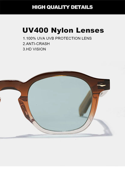 Handmade Round Frame Acetate Sunglasses | Premium Quality Men's & Women's UV400