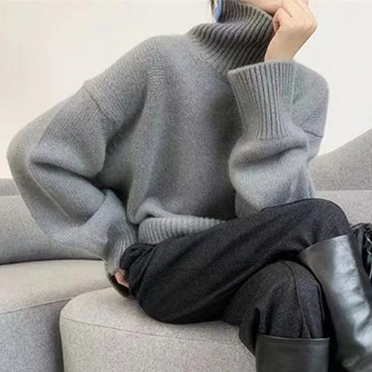 Women's Oversized Turtleneck Pullover