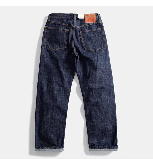 The 'Selvedge Sentinel' Men's Authentic American RED Selvage Denim | Straight Leg