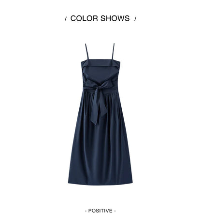 The Bardot Nouvelle Midi — Elegant French Style Bowknot Tube Dress