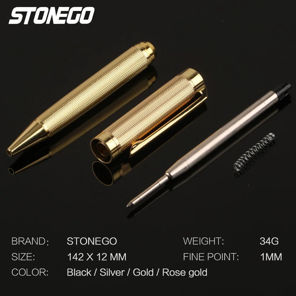 Elevate Every Signature: The STONEGO Executive Crest Rollerball Pen