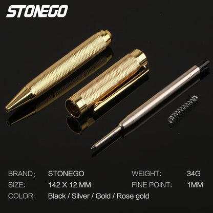 Elevate Every Signature: The STONEGO Executive Crest Rollerball Pen