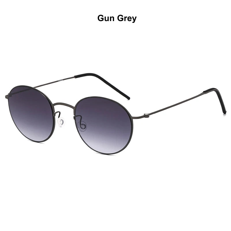 Elevate Your Vision: The Screwless Titanium Retro Rounds Sunglasses