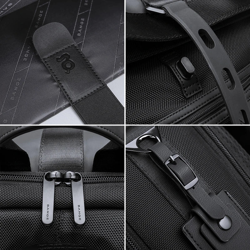 Bange Anti-Theft Urban Backpack 15.6” — Waterproof Softback with Belted Lock Detail