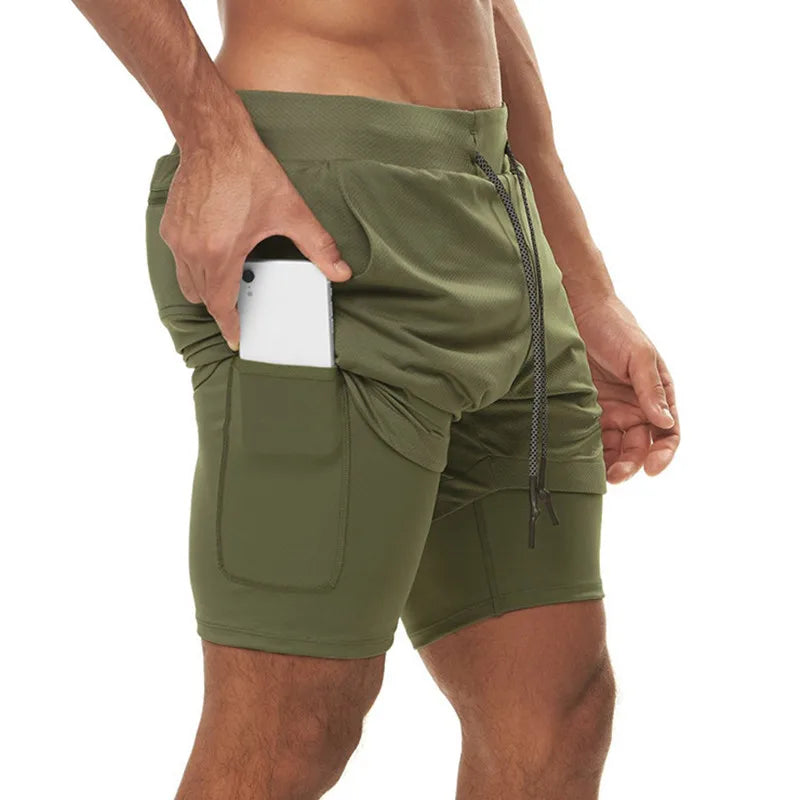Men's 2-in-1 Performance Fitness Shorts