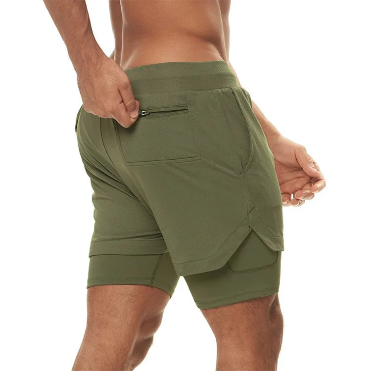 Men's 2-in-1 Performance Fitness Shorts