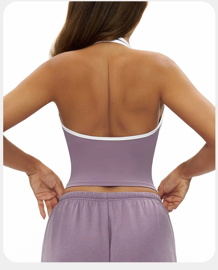 The Sculpt Halter: Retro-Chic Performance Sports Vest