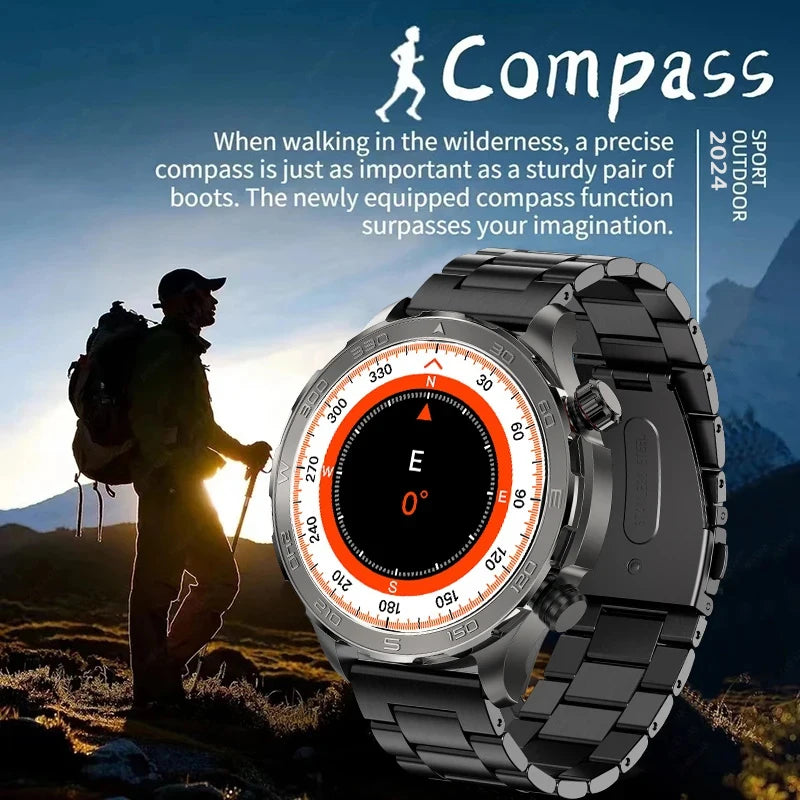 Men's GPS Sports Smartwatch: 1.53" HD Screen, Bluetooth Calling, Compass, & NFC Access