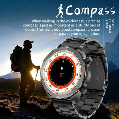 Men's GPS Sports Smartwatch: 1.53" HD Screen, Bluetooth Calling, Compass, & NFC Access