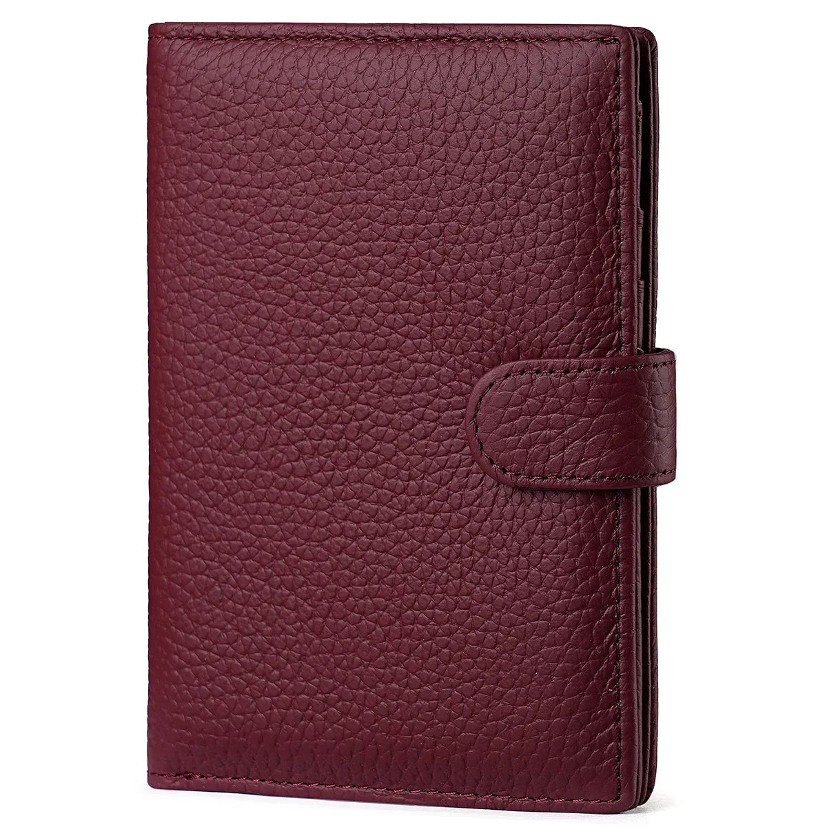 The Jetset Nomad: Pebbled Leather RFID Passport & Travel Wallet