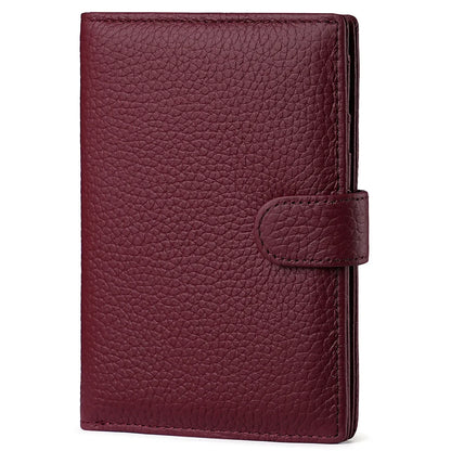 The Jetset Nomad: Pebbled Leather RFID Passport & Travel Wallet