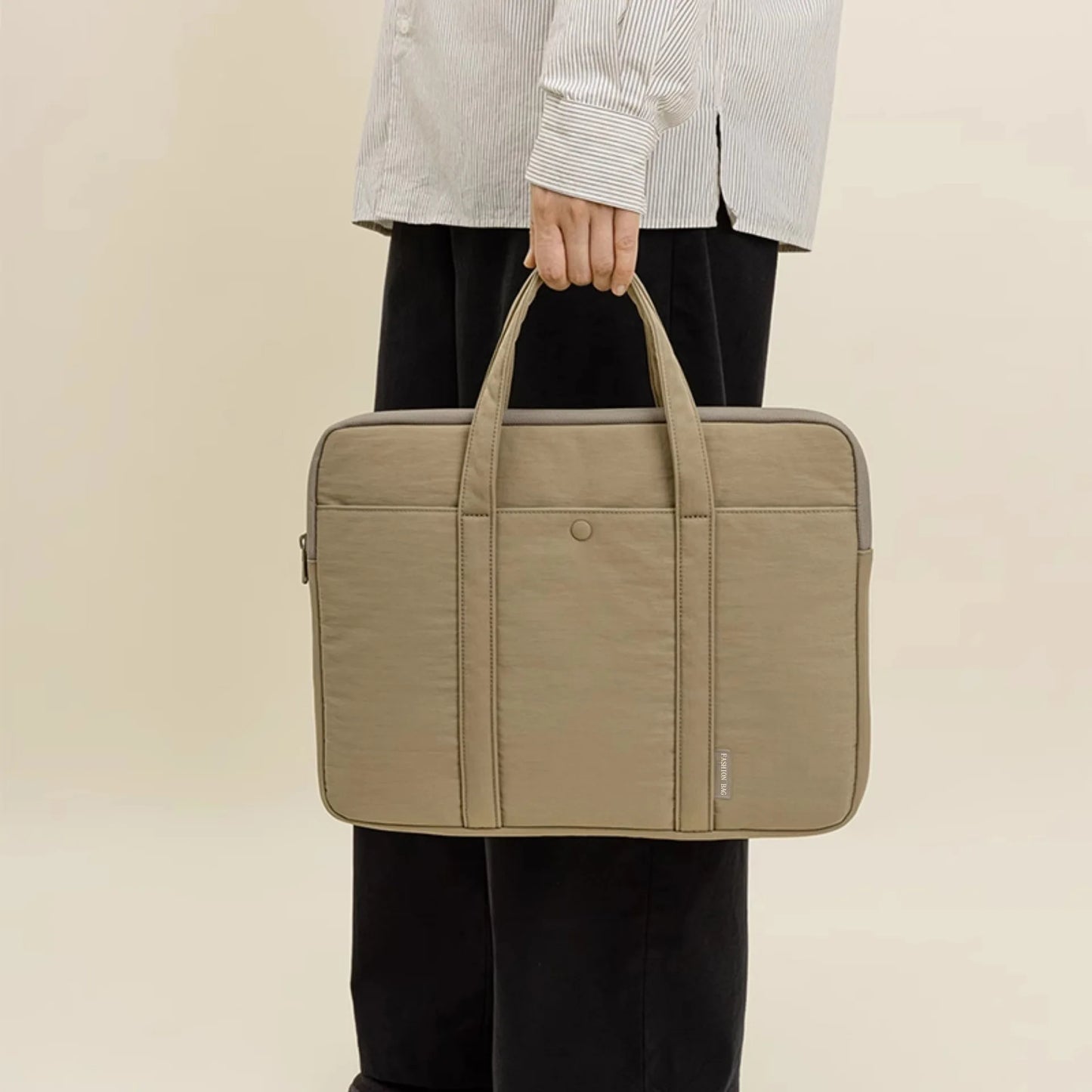 The Minimalist's Essential: Sleek Nylon Laptop Briefcase Laptop Bag 13.3 14 15 15.6 Inch