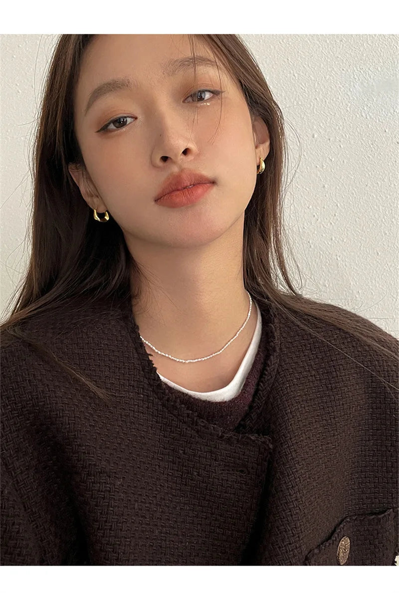 Ear Hoop Earrings in Sterling Silver