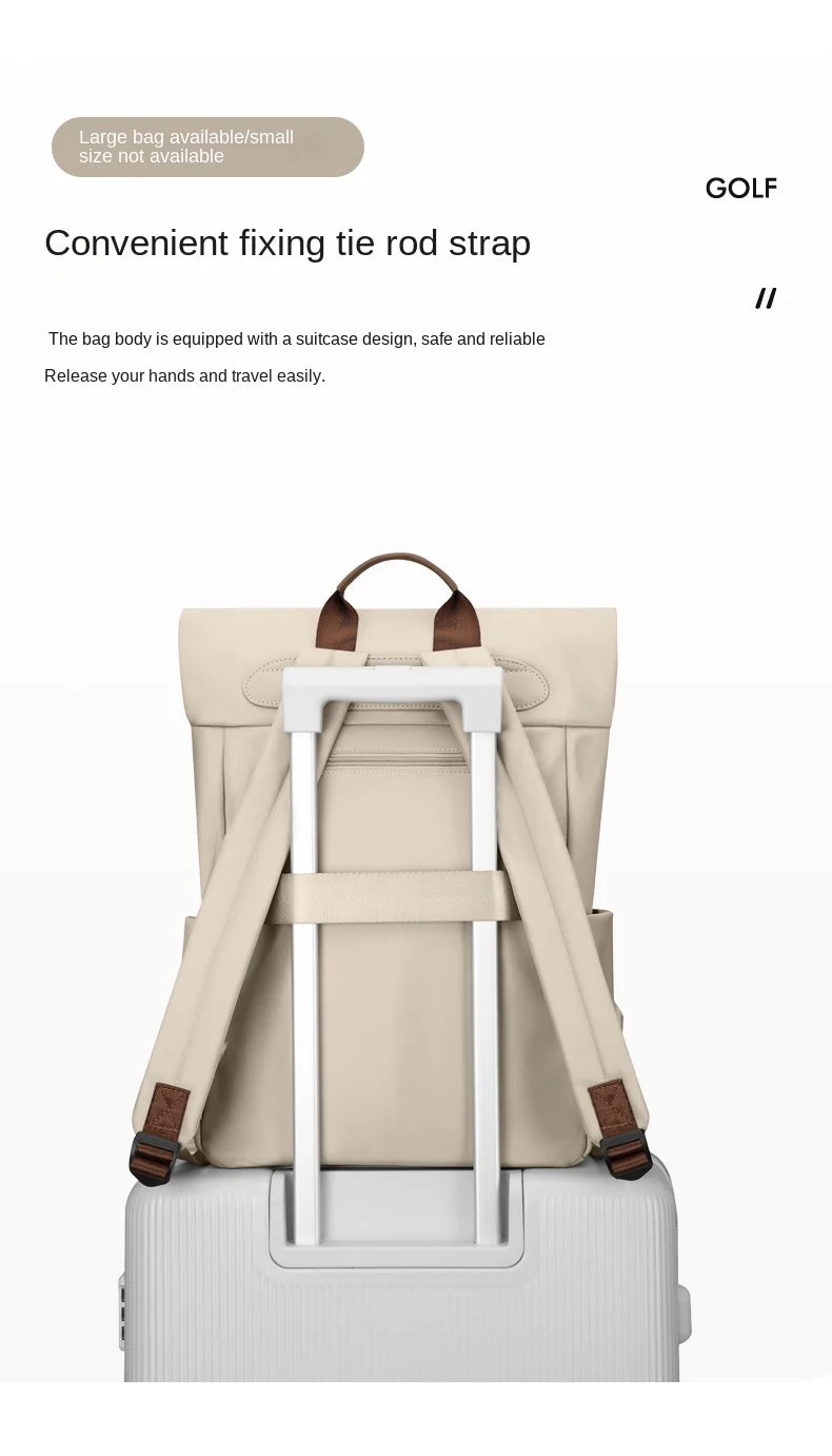 Minimalist Women's Laptop Backpack - Waterproof, Anti-Theft, & Elegant School/Work Daypack