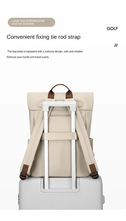 Minimalist Women's Laptop Backpack - Waterproof, Anti-Theft, & Elegant School/Work Daypack