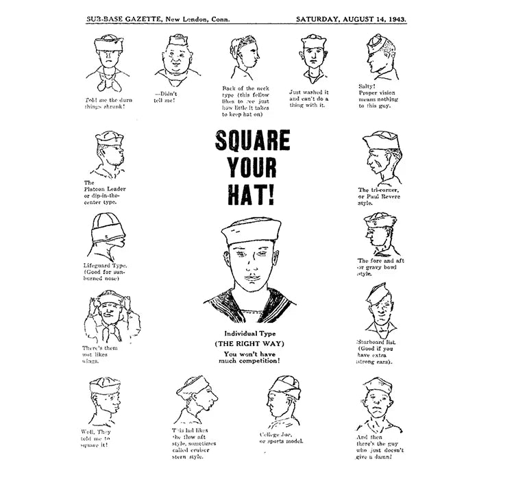 The Sea Dog's Crown: Authentic Vintage Men's US Navy-Style Sailor Cap