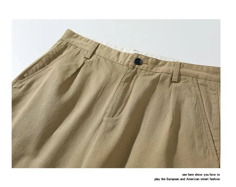 Men’s Cotton Herringbone Utility Short