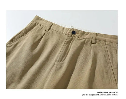 Men’s Cotton Herringbone Utility Short