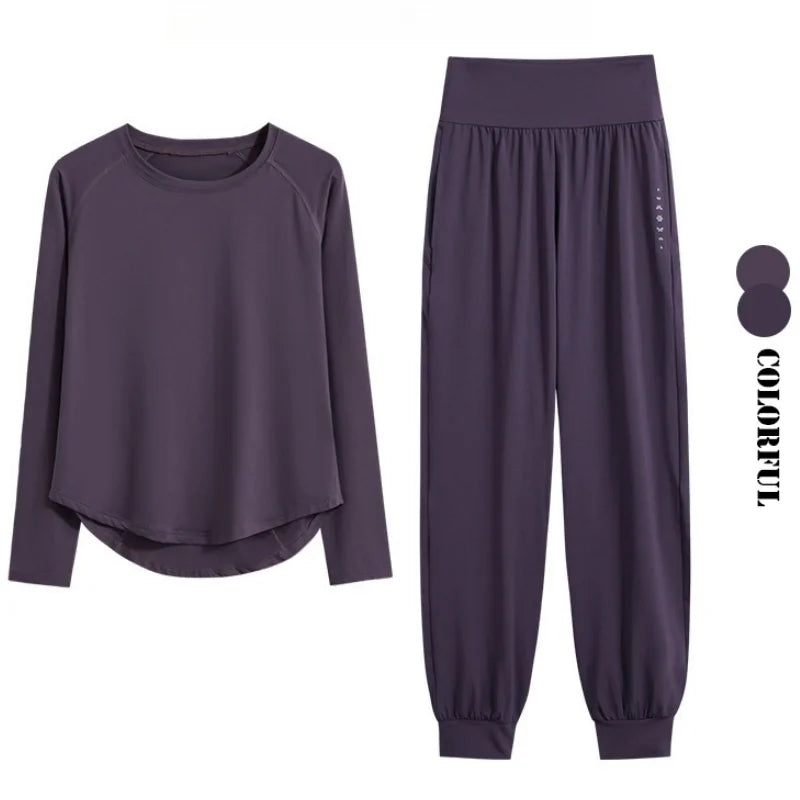 Tranquility Flow: The Harmonious Women's Yoga &amp; Sportswear Loungewear 2-Piece Set or Separates