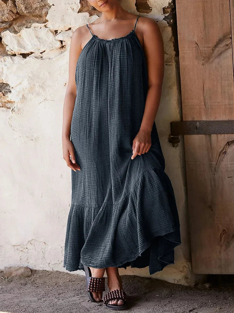 Effortless Sun-Drenched Elegance: The Gauze Maxi