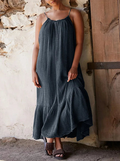 Effortless Sun-Drenched Elegance: The Gauze Maxi