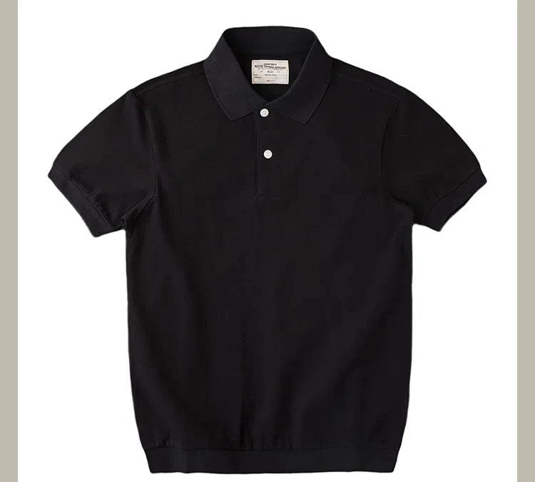 Men’s American Retro Cotton Polo Shirt