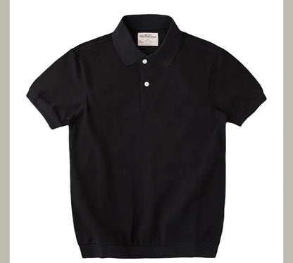 Men’s American Retro Cotton Polo Shirt