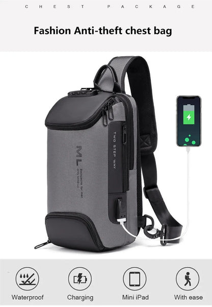 Men's Urban Anti-theft Lock Shoulder Bag