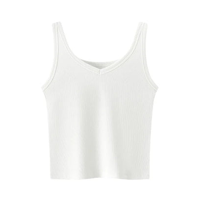 White tank top on a white background with text 'Color Shows' and 'Positive'.