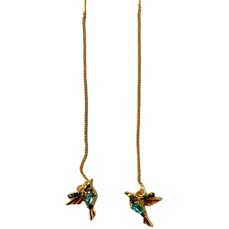 Hummingbird Tassel Earring