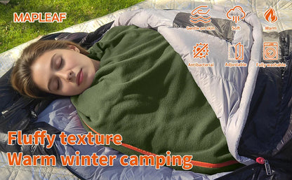 Cozy Chic: The MAPLEAF Fleece Sleeping Bag Cocoon
