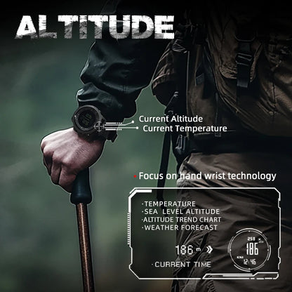 Men's NORTH EDGE APACHE-46 Digital Outdoor Smartwatch | Altimeter, Barometer, Compass & WR50M