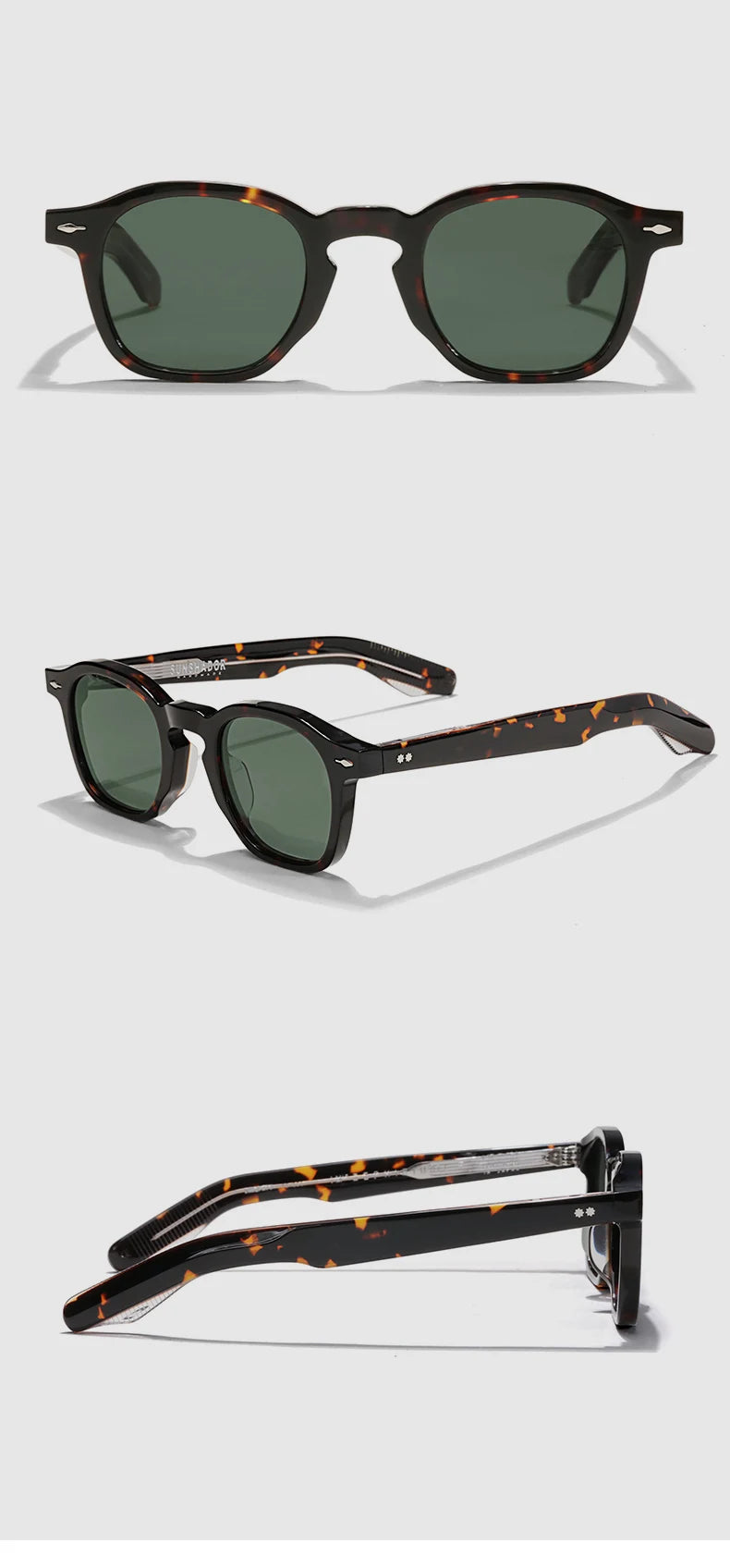 Handmade Round Frame Acetate Sunglasses | Premium Quality Men's & Women's UV400