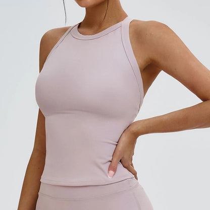 Zen in Motion: The Sculpted Women's Cross-Back Vest