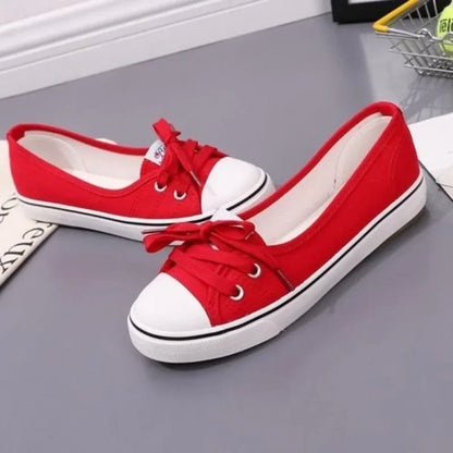 The "Everyday Muse" Low-Top Lace Up Canvas  Shoes: Effortless Chic
