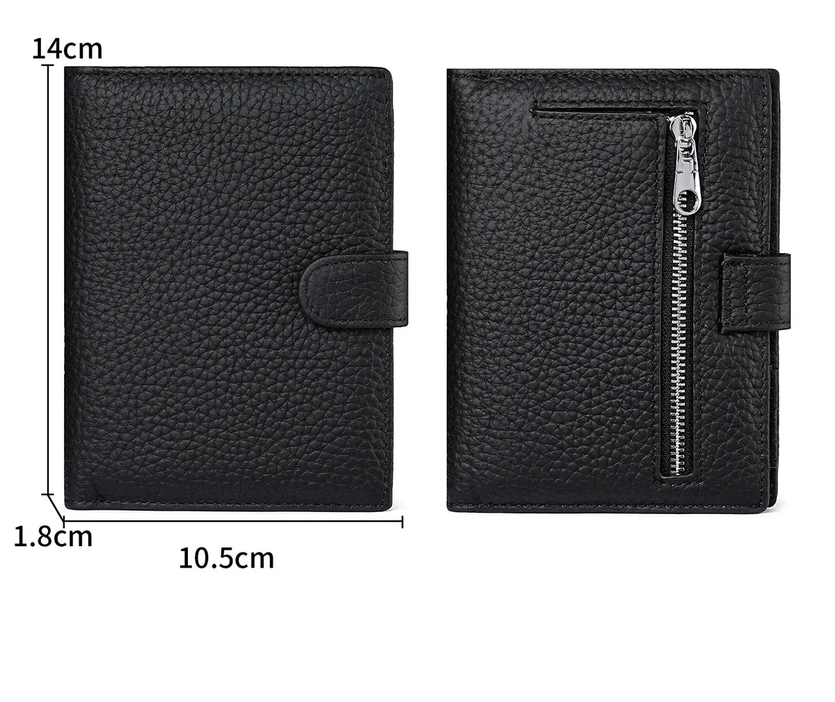The Jetset Nomad: Pebbled Leather RFID Passport & Travel Wallet