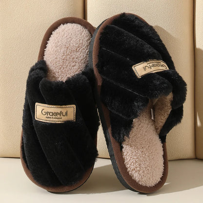 Women's Winter Warm Plush Slippers | Non-Slip, Soft Comfort for Indoor Home