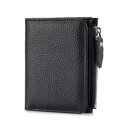 The Effortless Essential: Top Grain Leather Women's Slim Bi-Fold Wallet