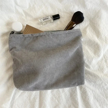 Corduroy Travel Cosmetic Bag