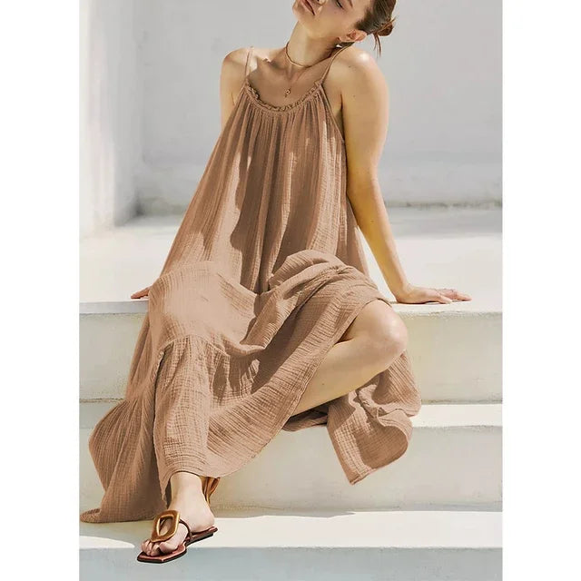 Effortless Sun-Drenched Elegance: The Gauze Maxi