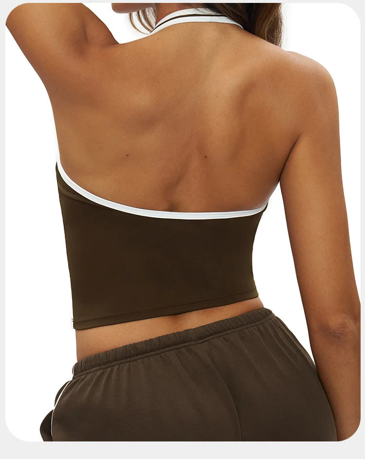 The Sculpt Halter: Retro-Chic Performance Sports Vest