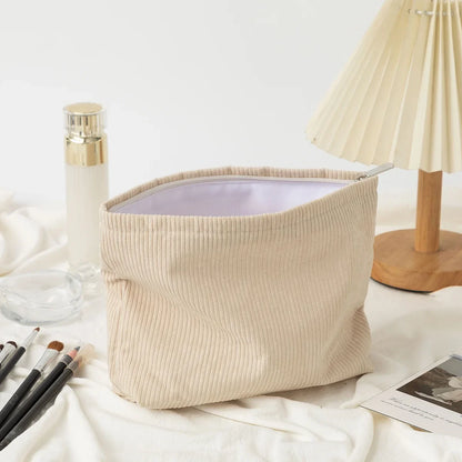Corduroy Travel Cosmetic Bag