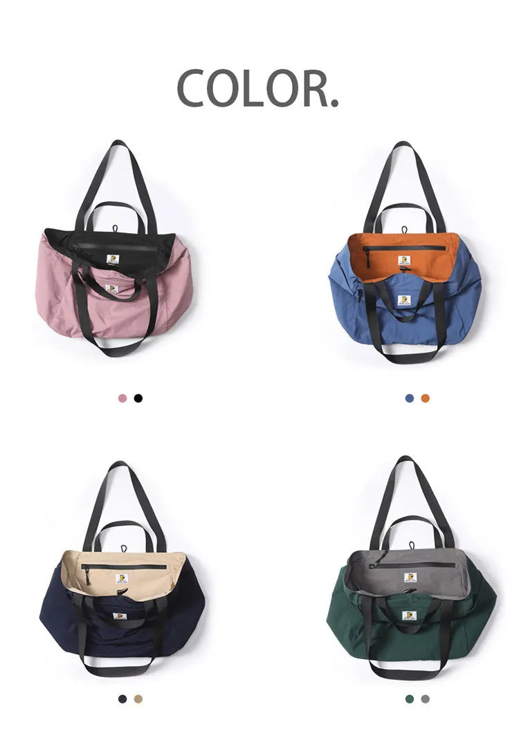 Collection of handbags in various colors on a white background with 'COLOR.' text.