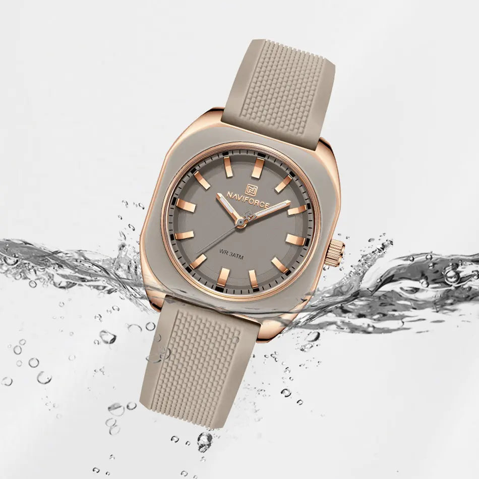 The Naviforce Polygon Women's Watch: Sculpted Simplicity for the Modern Wardrobe