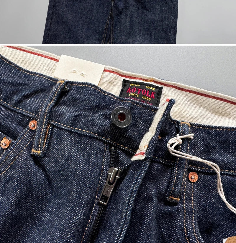 The Sakura Selvedge: Men's 16oz Japanese Heritage Straight-Leg Jeans