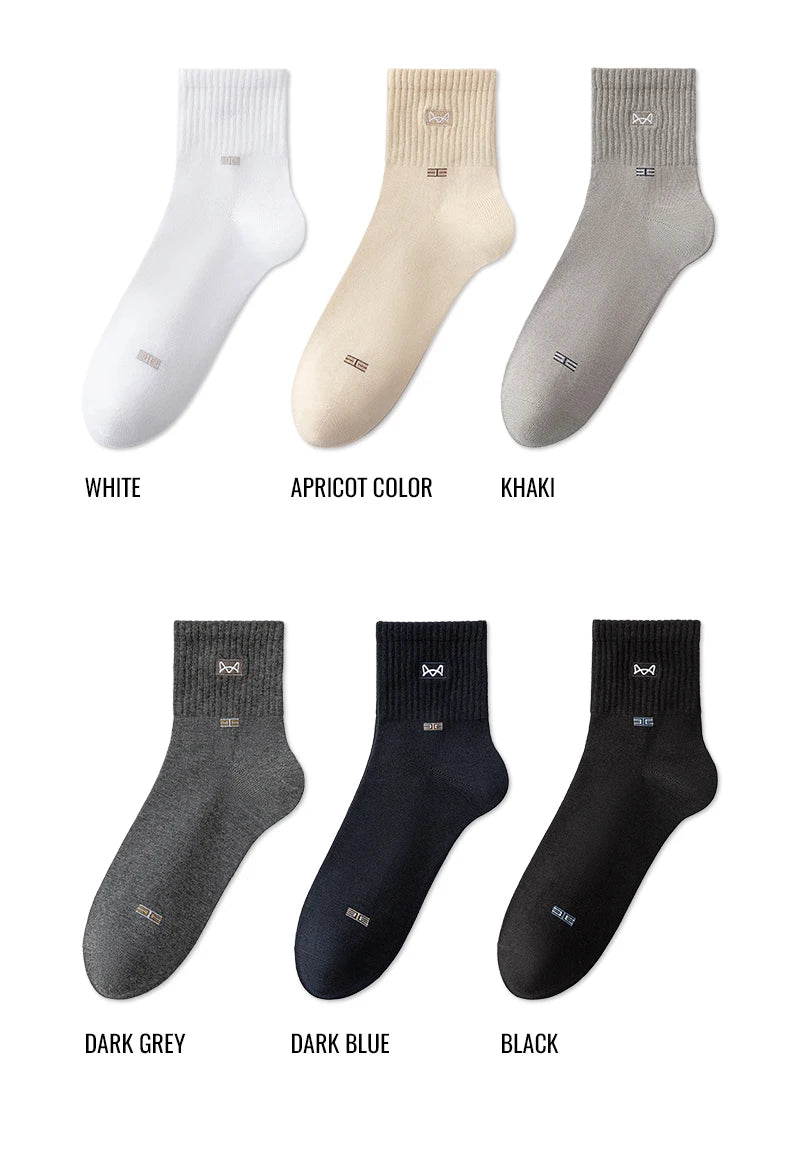 MiiOW Pure Cotton Crew Socks (5 Pairs)