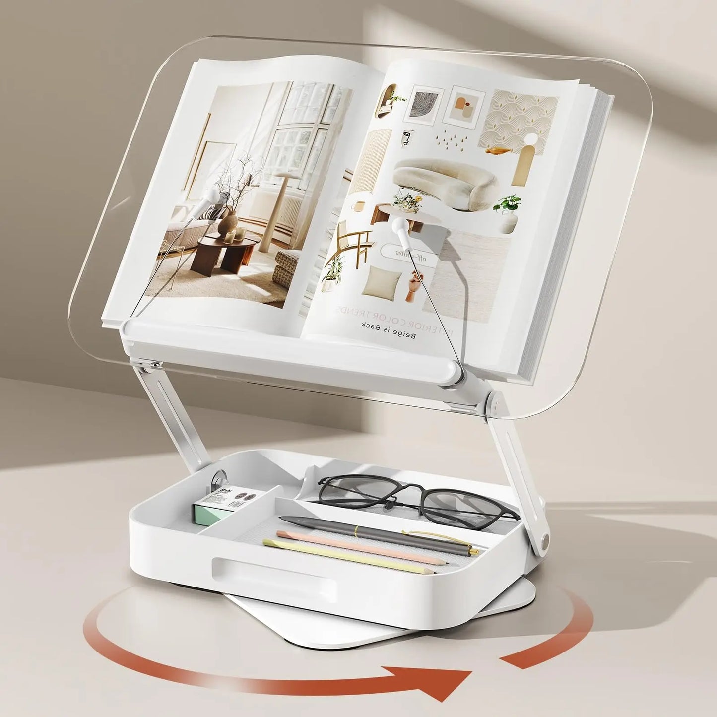 Elevate Your View: The 360° Desktop Curator Book | iPad | Tablet | Laptop Stand