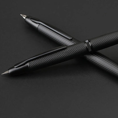 The Executive Grip: Metal Press Luxury Fountain Pen – Effortless Style, Precision Writing.