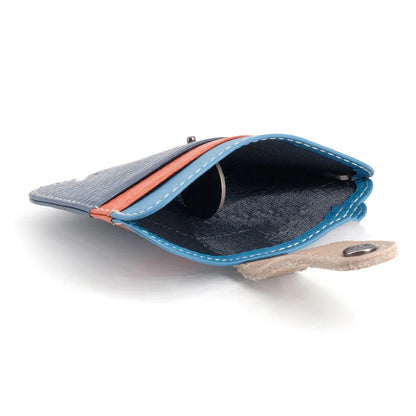 Unisex Top Grain Leather Slim Wallet | Ultra-Thin Mini Purse & Card Holder