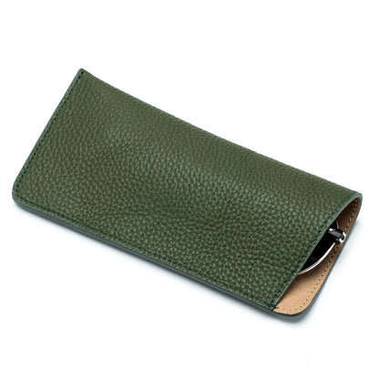 Elevate Your Essentials: The Ultra-Slim Grain Leather Sunglasses Sleeve